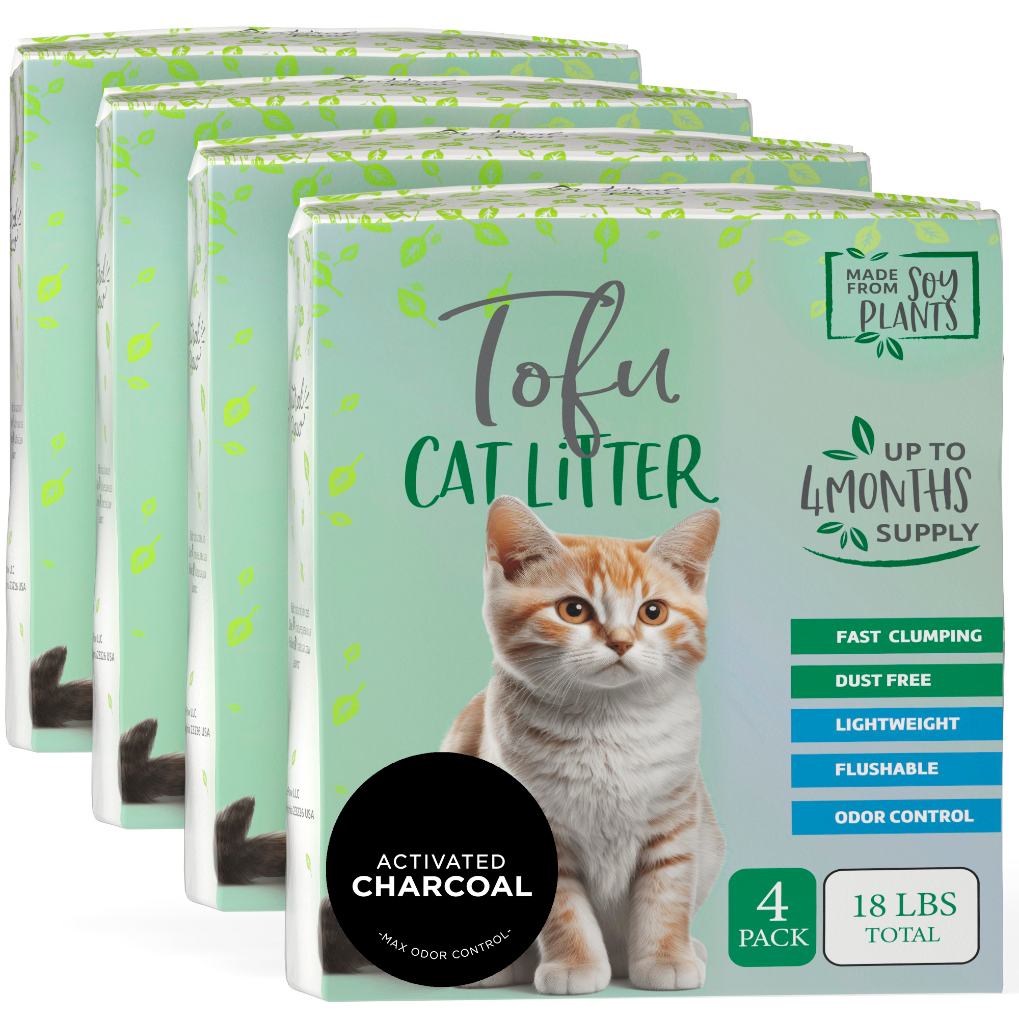 Natural Paw Pellet Tofu Cat Litter for Traditional & Sifting Litter Boxes