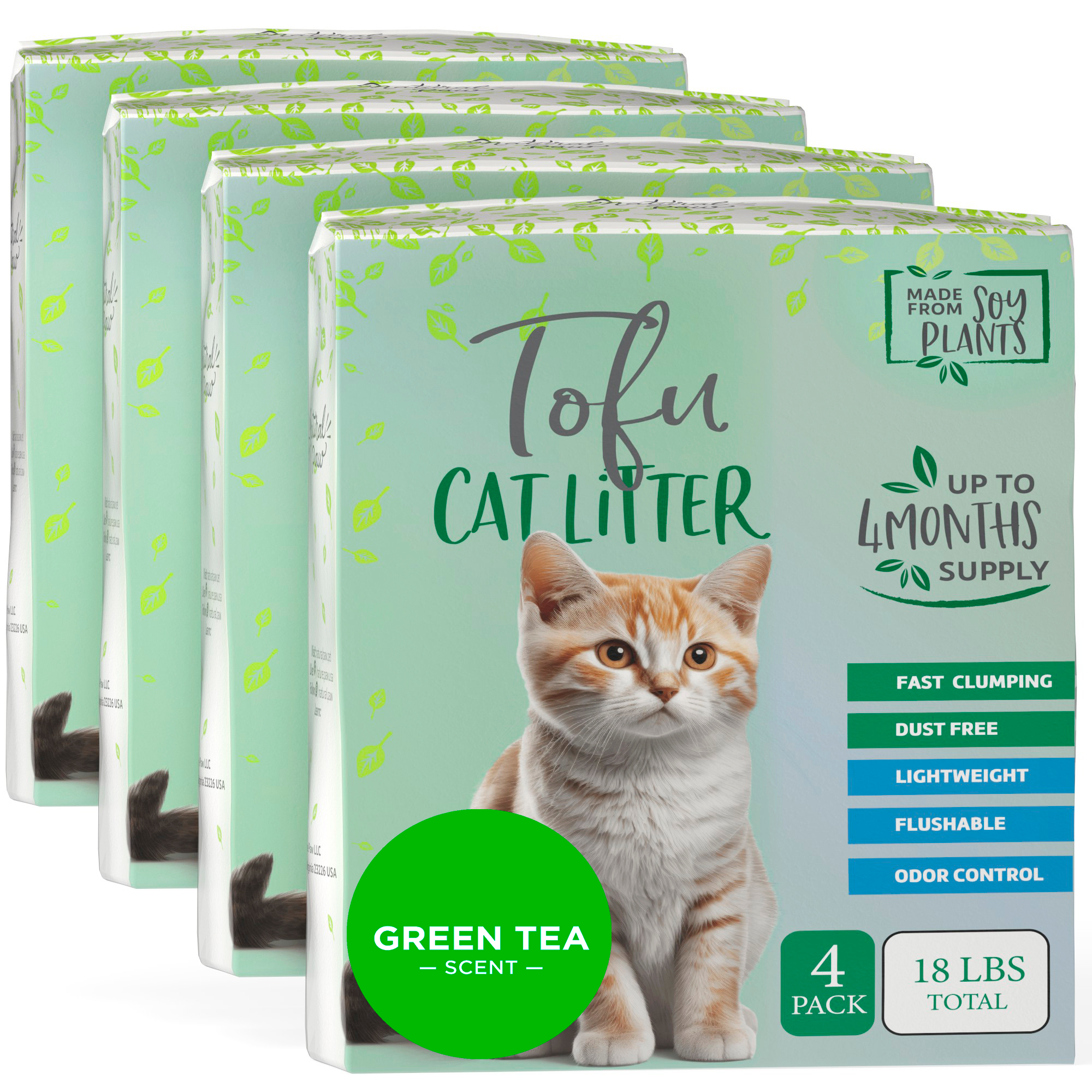 Natural Paw Pellet Tofu Cat Litter for Traditional & Sifting Litter Boxes