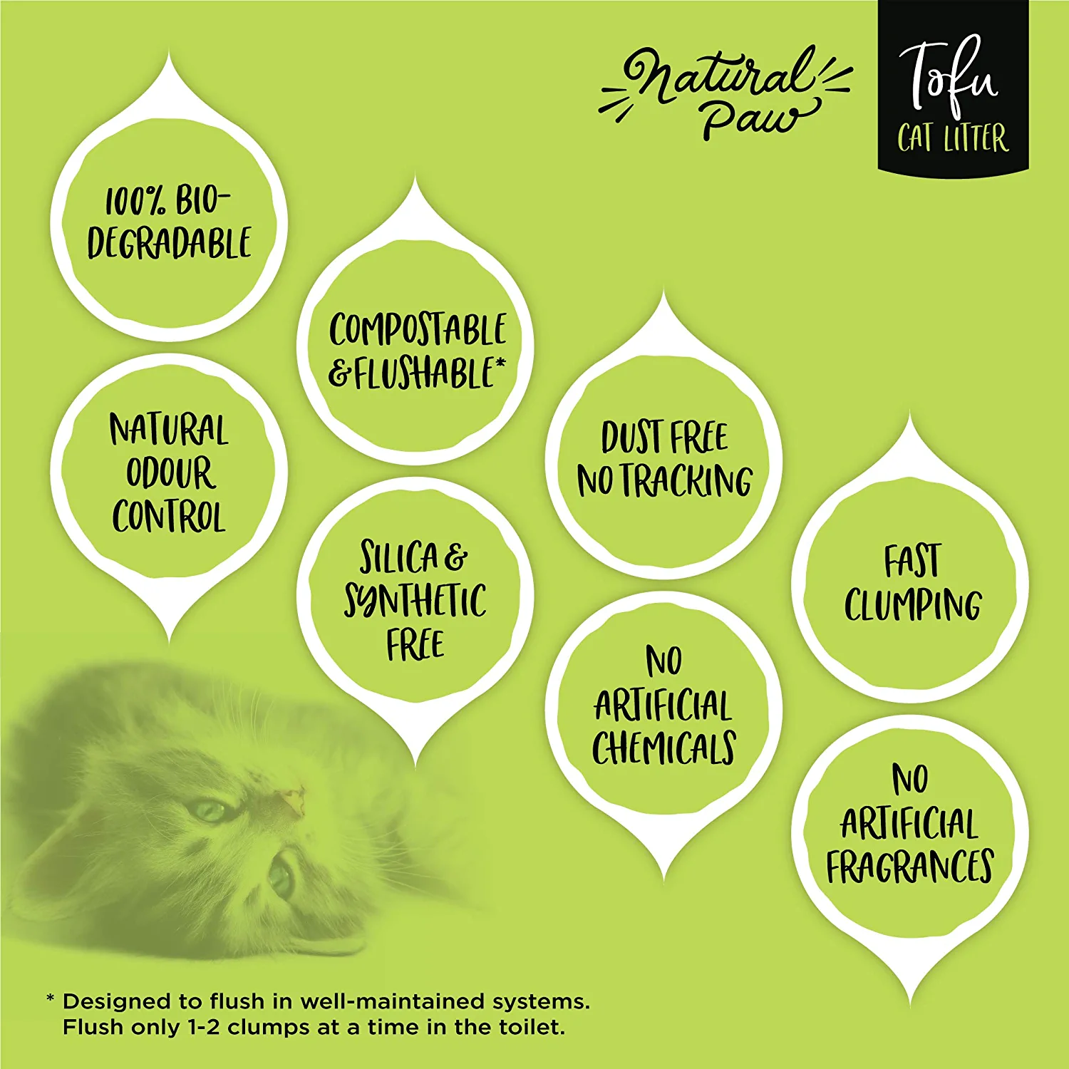 Natural Paw Pellet Tofu Cat Litter for Traditional & Sifting Litter Boxes