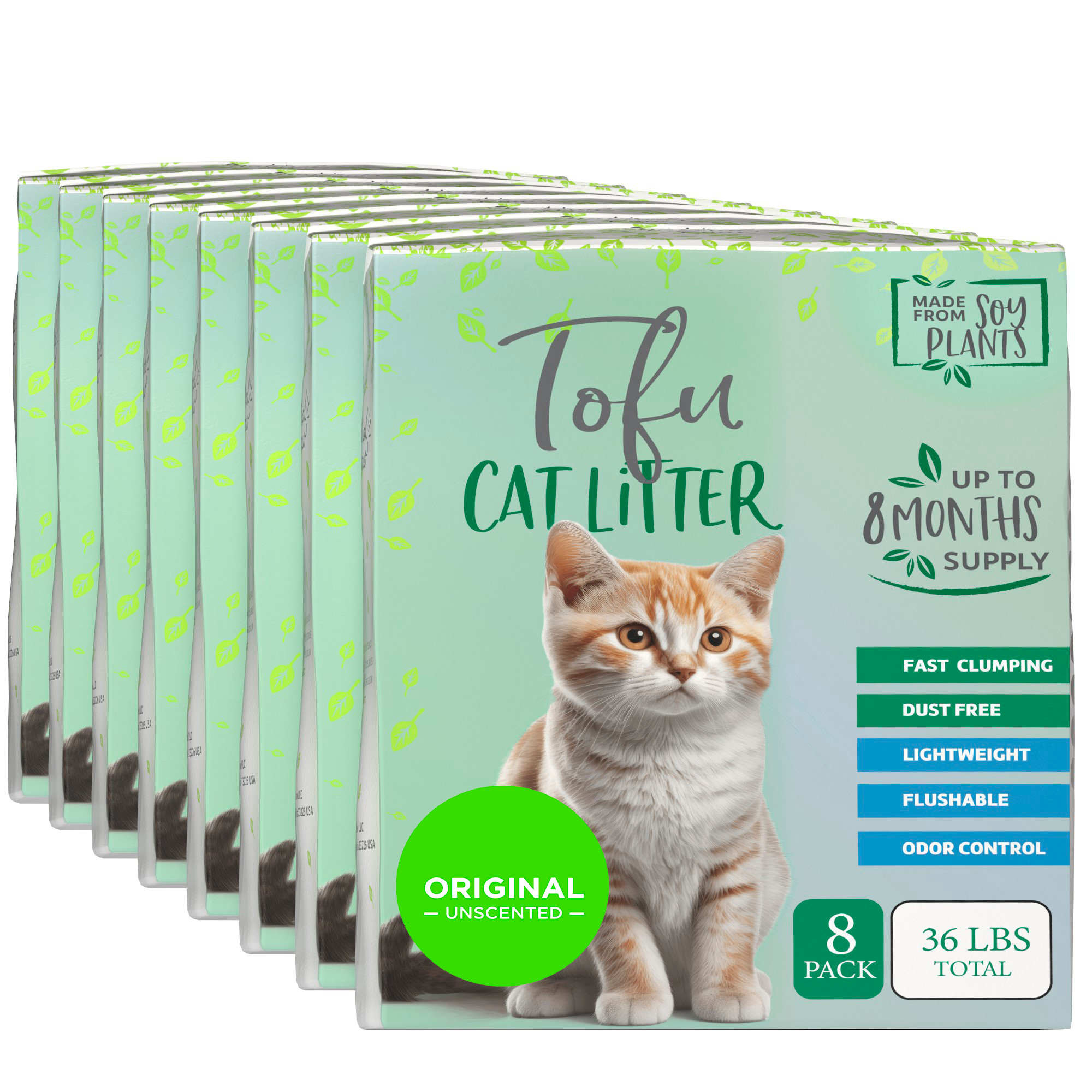 Natural Paw Pellet Tofu Cat Litter for Traditional & Sifting Litter Boxes