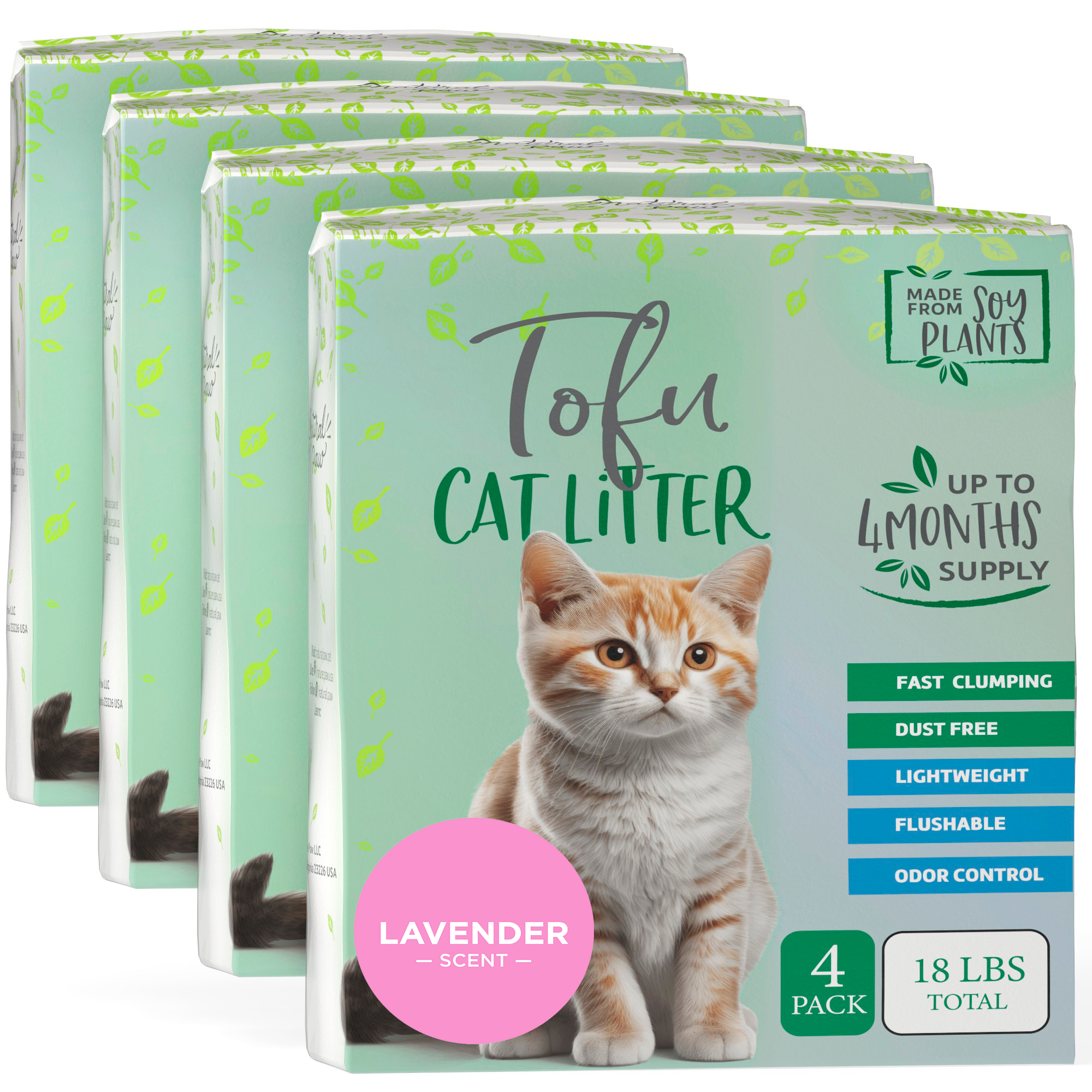 Natural Paw Pellet Tofu Cat Litter for Traditional & Sifting Litter Boxes