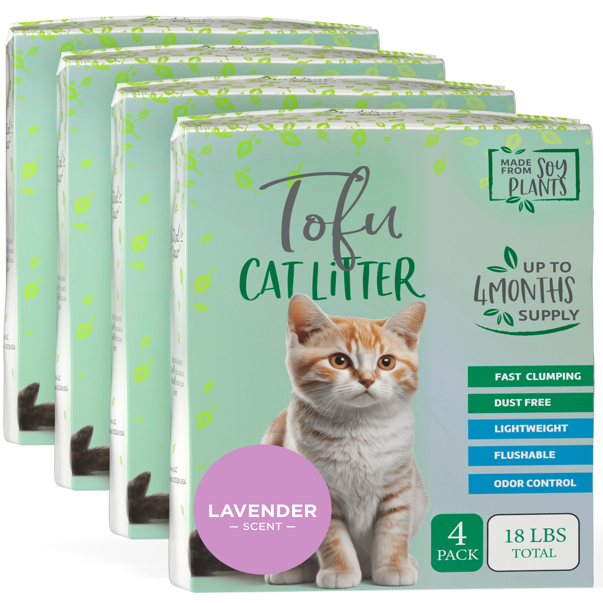 Natural Paw Pellet Tofu Cat Litter for Traditional & Sifting Litter Boxes
